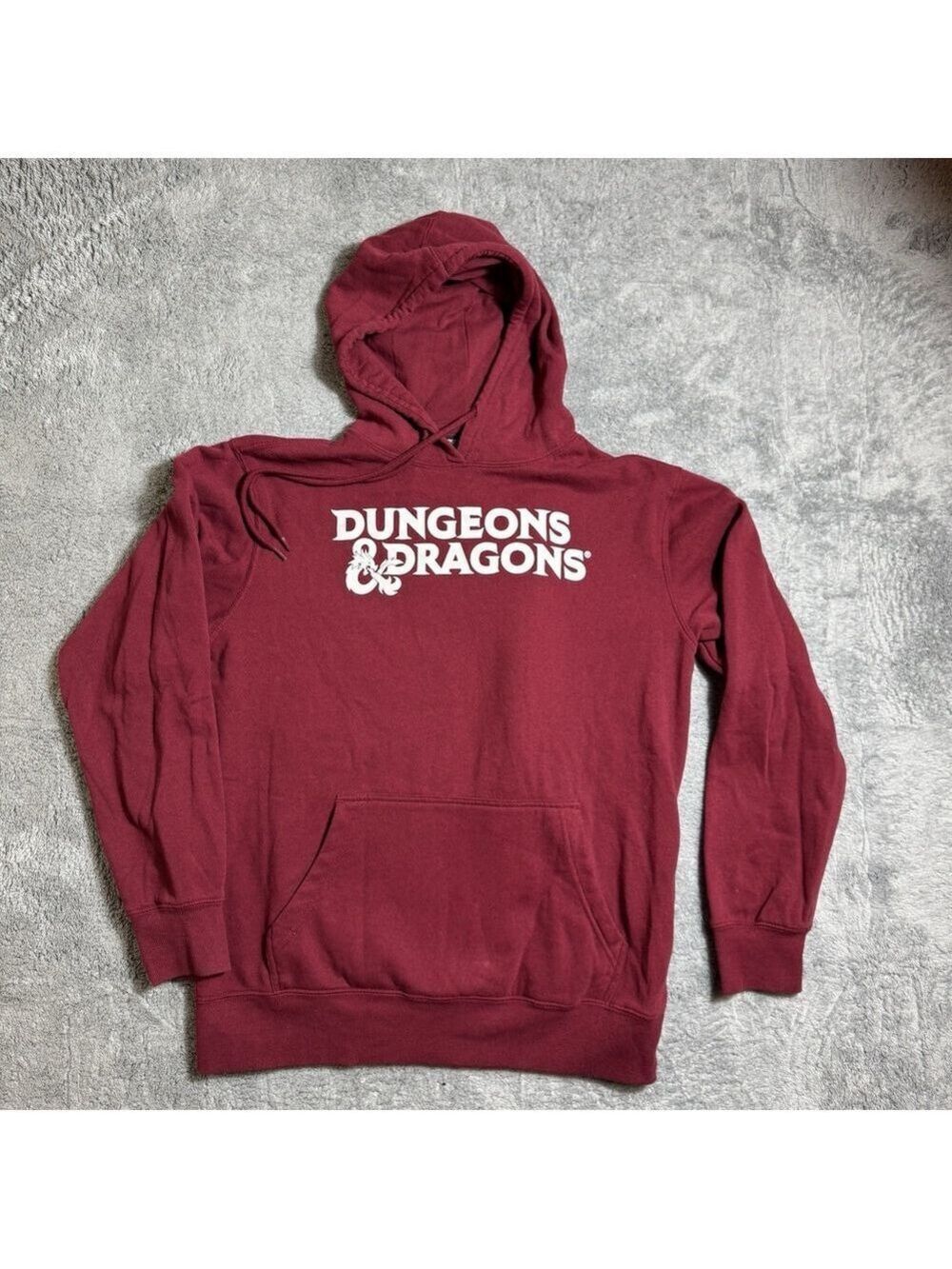 Hasbro Men's Dungeons & Dragons Hooded Sweatshirt, Red Burgundy Size Medium